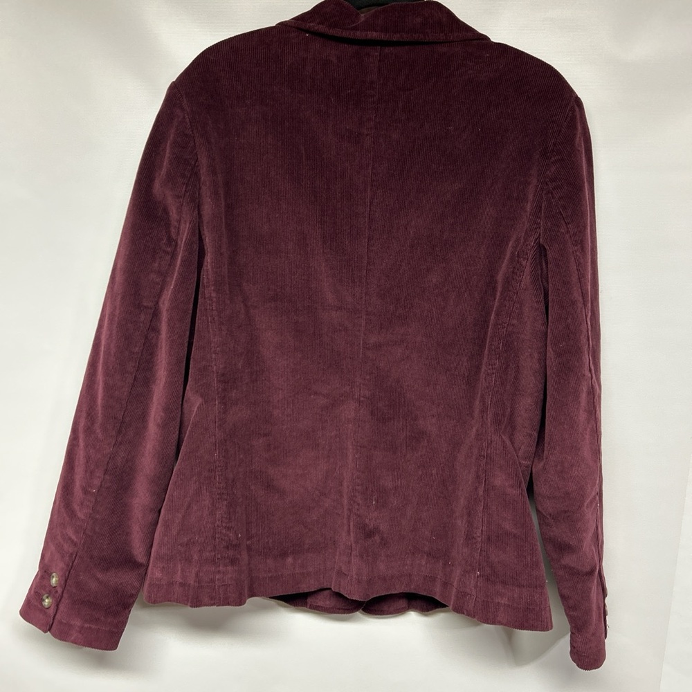 L.L. Bean Women's Velvet Maroon Blazer - Picture 3 of 3